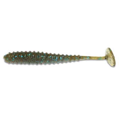 Силиконовая приманка Reins Aji Ringer Shad цв. #005 Green Pumpkin Blue 15pcs