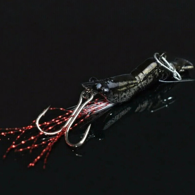 Блесна Juyang Metal Shrimp 6гр. цвет серебро с черным