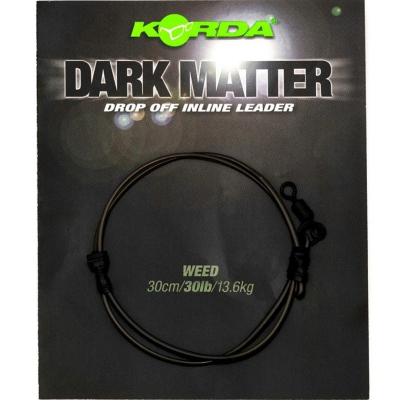 Поводковый материал Korda Dark Matter Drop Off Inline Weedy 30lb 30см (KSZ50)