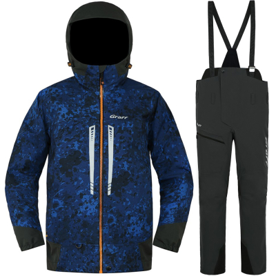 Костюм рыболовный демисезонный Graff (Bratex 20000, синий камо) 607-В-9/707-В-1-XL/176-182