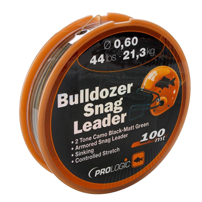 Шоклидер Prologic Bulldozer Snag Leader 100m 44lbs 21.3kg 0.60mm Camo 44687