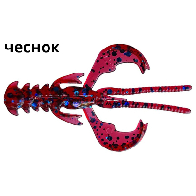 Силиконовые приманки Crazy Fish Nimble 1.2" 76-30-73-5 чеснок цв. blue ruby (синий рубин)
