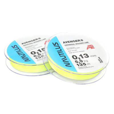 Шнур Nautilus Avenger 8 Yellow d-0.28 18.1кг 135м