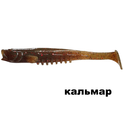 Силиконовая приманка Crazy Fish Nano Minnow 3.5" 54-90-10-6 кальмар цв. motor oil (моторное масло)