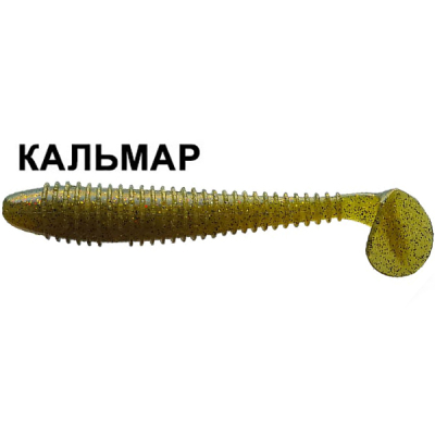 Силиконовая приманка Crazy Fish Vibro Fat 4.7" 39-120-1-6 кальмар цв. olive (оливка)