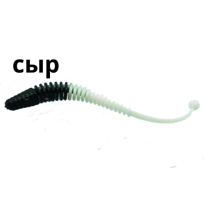 Силиконовая приманка Zombie Disco (Диско) черный/белый 02/01