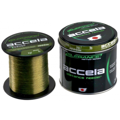 Леска Elegance Method Accela Distance Feeder Olive 1000m 0,22мм 4,96кг
