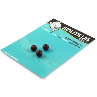 Бусина Nautilus Soft Beads 6мм Mud Brown