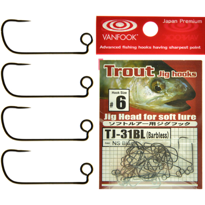 Крючок Vanfook TJ-31BL NS Black #6, 25 pcs/pack