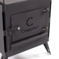 Печь дровяная "Следопыт" Heavy большая (с экранами, угловыми трубами и грибком)