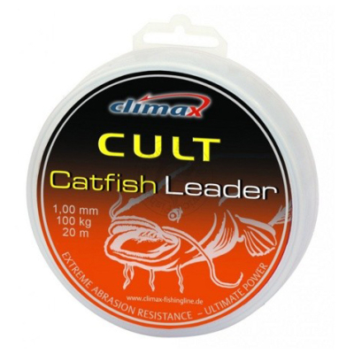 Поводковый материал Climax Cult Catfish Leader 20м 1.0мм 100кг/220lb (серый)