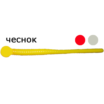 Мягкая приманка MicroFishing Egg Worm 2.25" - 10шт. Желтый Чеснок