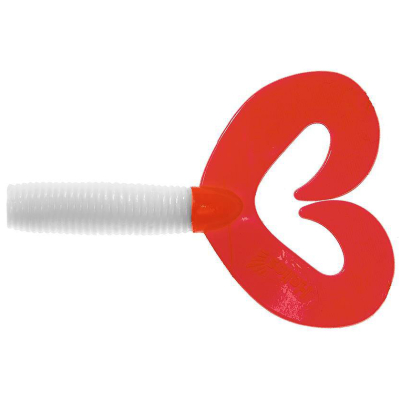 Силиконовая приманка Helios Credo Double Tail 3,54"/9 см White RT 5шт. (HS-28/1-003)
