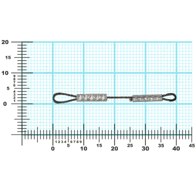 Соединительное звено для стингера из титана Vido Craft 1х7, 40 мм, толщ. 0,5 мм, 20 кг, 3 шт/уп VD-7TiSLN-05-40