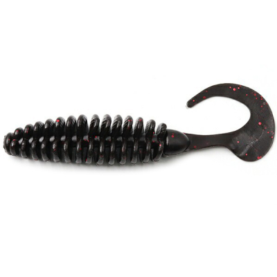 Силиконовая приманка Yaman Battery Tail 5" цвет #31 - Black Red Flake (уп. 3 шт.)
