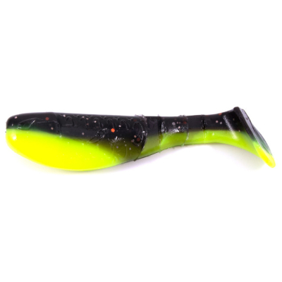 Силиконовая приманка Yaman Pro Boost Up 3" цвет #32 - Black Red Flake/Chartreuse (уп. 5 шт.)