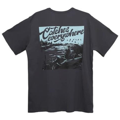 Футболка Narval Fishing T-shirt Catches Everywhere Graphite #S