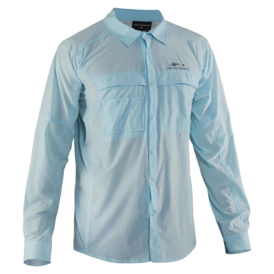 Рубашка Grundens Hooksetter LS Shirt, Blue Water - L