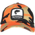 Кепка Simms Bass Patch Trucker, Woodland Camo Flame