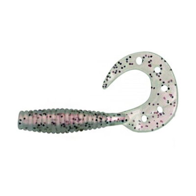 Твистер Dragon Diver 2"/5cm 20 шт. PEARL PS black glitter