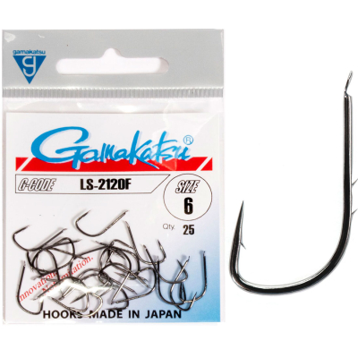 Крючки Gamakatsu LS-2120F Hooks Black № 06 25шт.