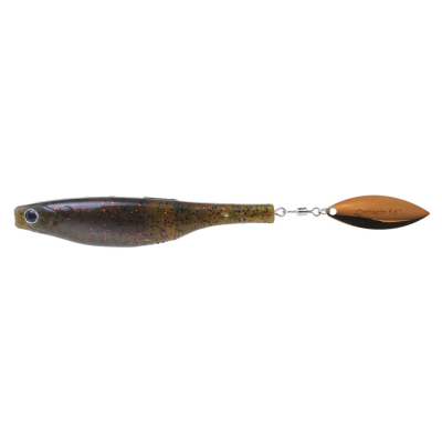 Приманка силиконовая с лепестком Aboa Dartspin 14см Watermelon Red-copper