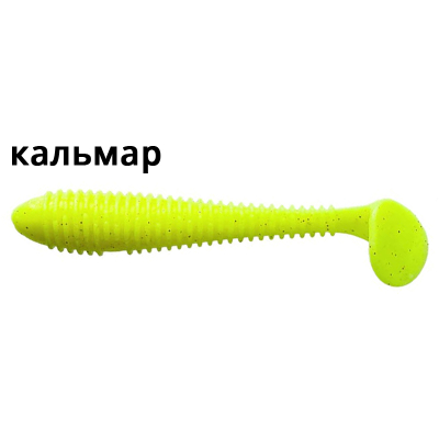 Силиконовая приманка Crazy Fish Vibro Fat 5.8" 74-145-6-6 кальмар цв. chartreuse (шартрез)
