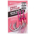 Крючок Ecooda Pink Style Jigging Hooks (Single Hook), прочность 53LB/24kg, уп.4 шт.
