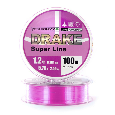 Леска Yoshi Onyx Drake Superline Pink 100m 0.165mm