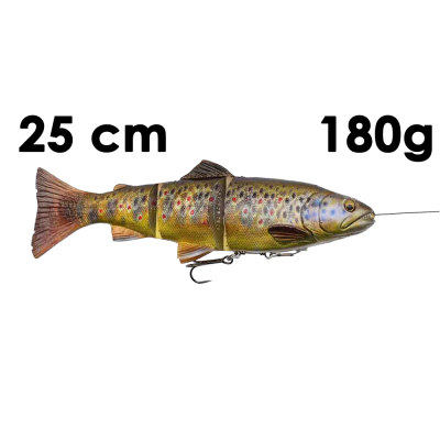 Приманка Savage Gear 4D Line Thru Trout SS 25cm 180g 03-Dark Brown Trout 57398