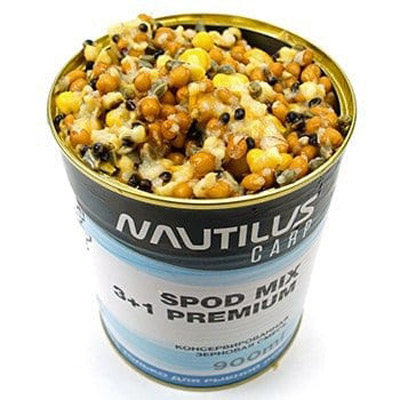 Зерновая смесь Nautilus Spod Mix  3+1 Premium 900ml (конопля, кукуруза, сафлор, пшеница)*