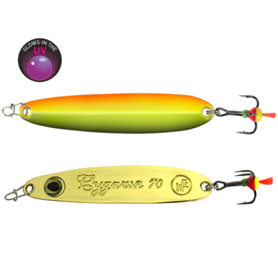 Блесна вертикальная EcoPro "Судачья" с глазом 50мм 6гр. цв. FRG