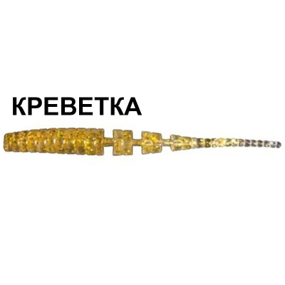Силиконовая приманка Crazy Fish Polaris 2" 17-5,5-47-4 креветка цв. transparent gold (прозрачное золото)