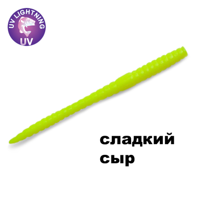 Силиконовая приманка Crazy Fish MF Classic Worm 2.8" 67-70-6-9-EF сладкий сыр цв. chartreuse (шартрез)