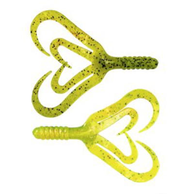 Силиконовая приманка Helios Credo Four Tail 3,35"/8,5 см Green Lime 10шт. (HS-20-010)