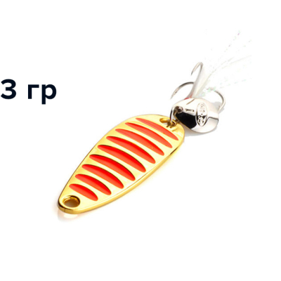 Блесна GT-BIO Single Curve III 3гр, золото с красным GT-32T