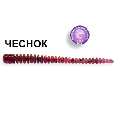 Силиконовая приманка Crazy Fish Cruel Leech 8-5.5-12-5 чеснок цв. ultraviolet (ультрафиолет)