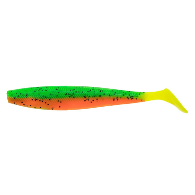 Силиконовая приманка Helios Trofey 5.5"/14см Pepper Green & Orange LT 4шт. (HS-25-032)