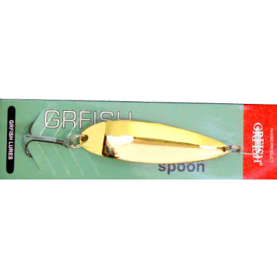 Блесна колеблющаяся Grfish Delta Spoon 35g, 85mm, золото