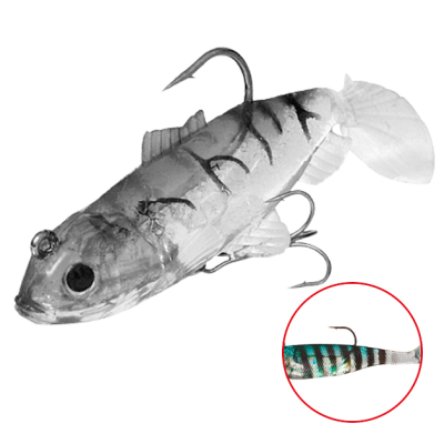 Силиконовая приманка оснащенная Mikado Crystal Fish WXH-63-6см цв. 8 (1уп.-2шт.)