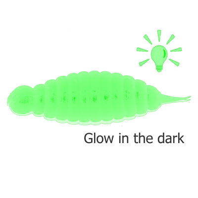Мягкая приманка Red Machine Unicorn Larva (Личинка) 40мм 10шт. цв. Glow (Сыр)