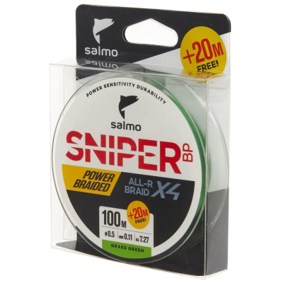 Леска плетеная Salmo Sniper BP All R Braid х4 Grass Green 120/011