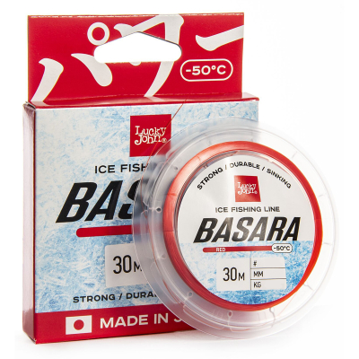 Леска монофильная зимняя Lucky John Basara Red 030/010