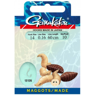 Крючок Gamakatsu Hook BKG-1810N Maggots 60 cм №14 d0.16