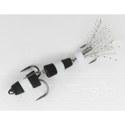 Приманка Мандула "Флажок" XXL Fish Модель 12 цв. ЧерноБелоЧерный