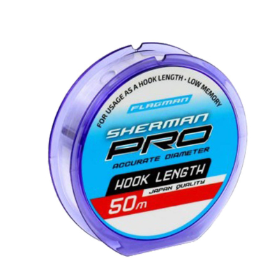 Леска Flagman Sherman Pro Hooklength 50м 0,165мм