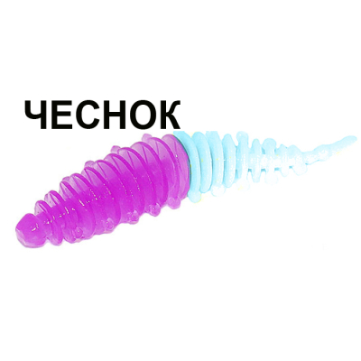 Мягкая приманка Boroda Baits Ayra Double Color цв. Лиловый/Голубой, аттр. Чеснок, 8 шт./уп.