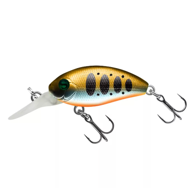 Воблер "Sprut" Rini Crank D 32F (Floating/32mm/3g/0,9-1,4m/GDN1) + Два Одинарных Крючка (S-75M #6)