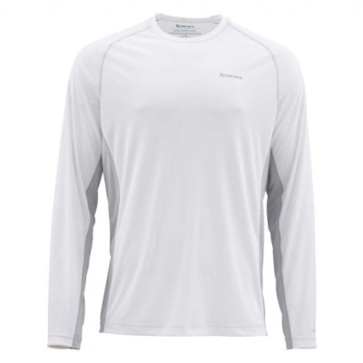 Термофутболка Simms SolarFlex LS Crewneck - Solid, White #2, XXL