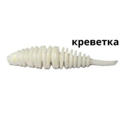 Силиконовая приманка Kosadaka Leech 42, банка (10шт), запах креветки, цвет WH
